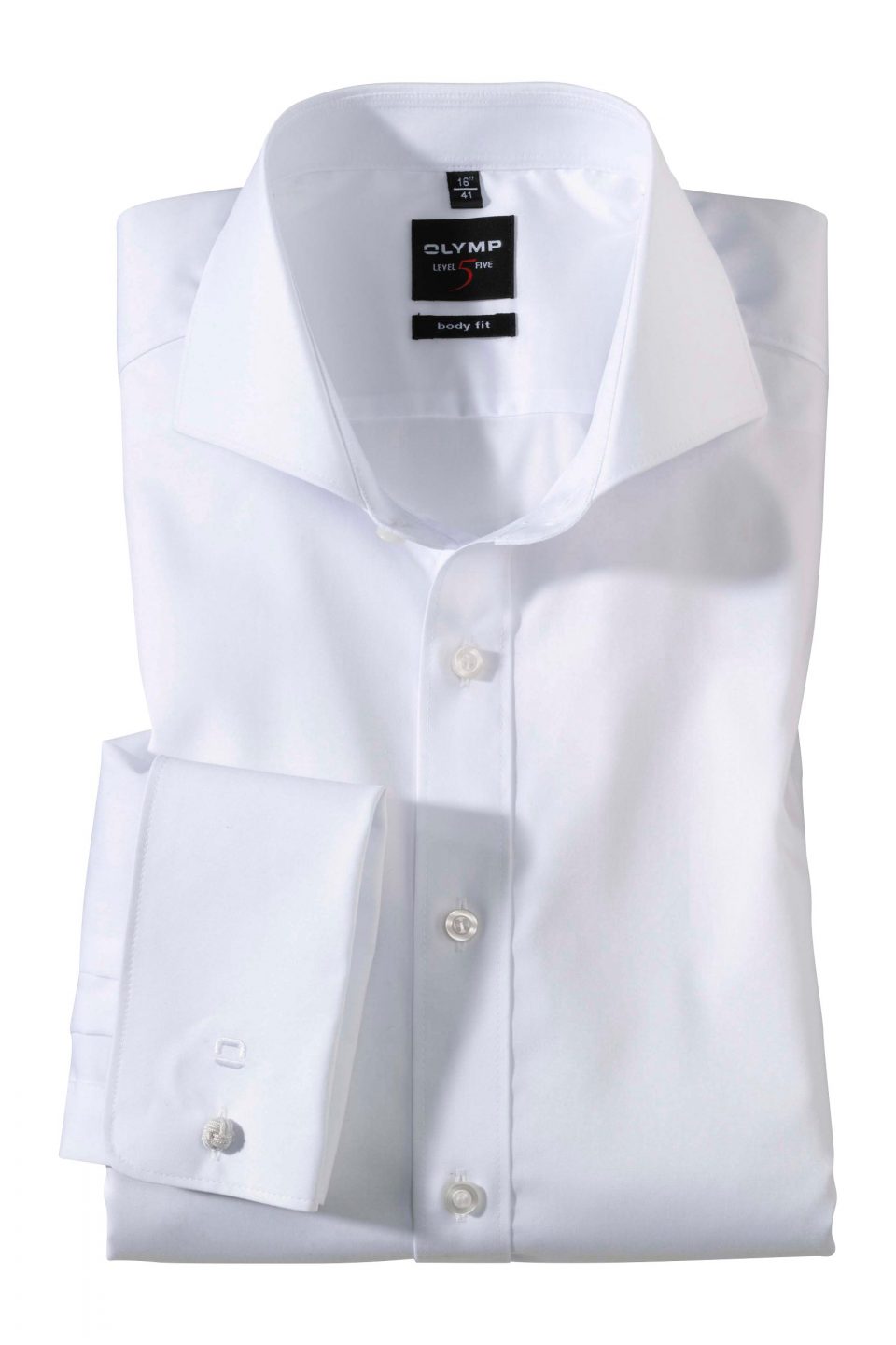 Olymp White Slim-Fit Cut Away Collar Shirt