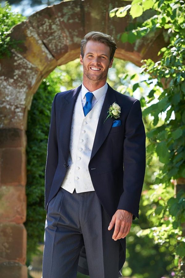 Navy Wedgewood Morning Suit and Grey Waistcoat - Hire | Walters of Oxford